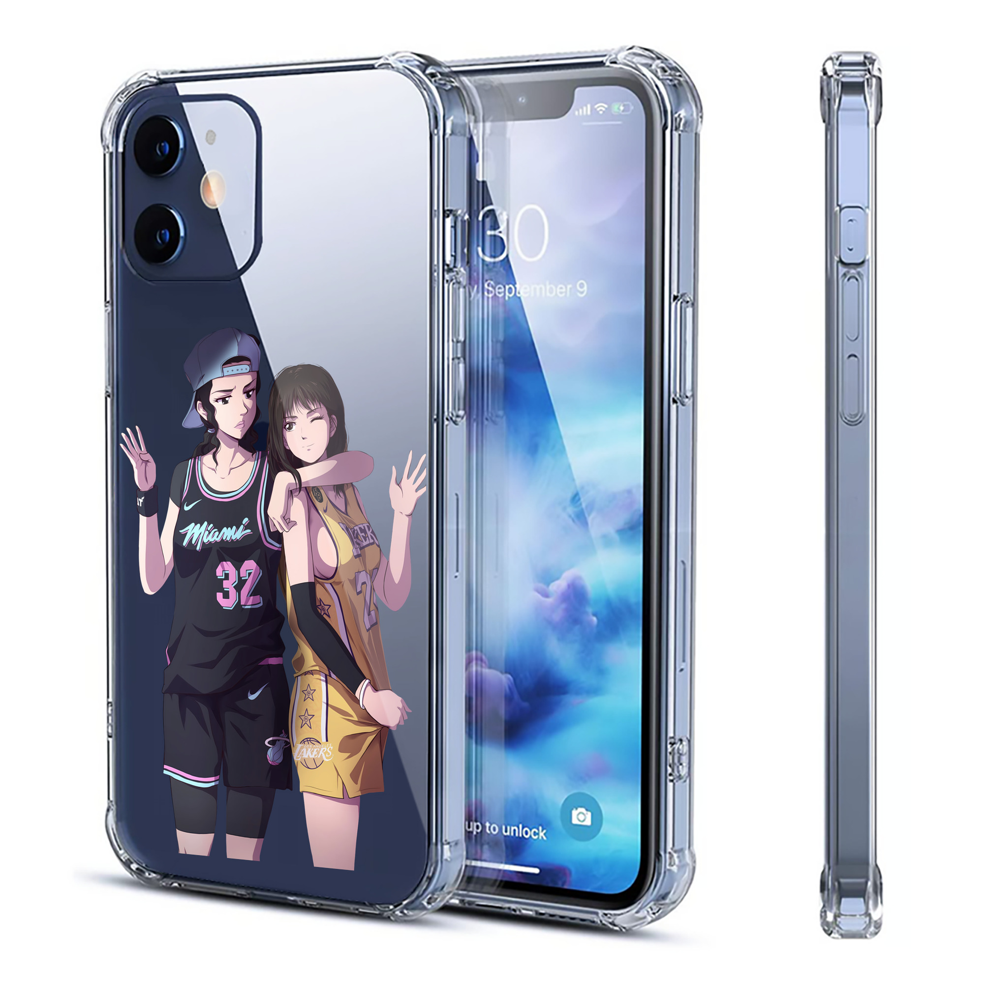 （画像用） SLAM DUNK／スラムダンク 【iPhone 12シリーズ対応】透明スマホケース（クリアソフトケース）